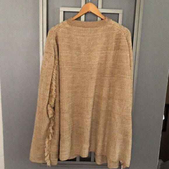 NWT 2Chic Tan oversized kimono style vest knit. One size - Picture 6 of 8